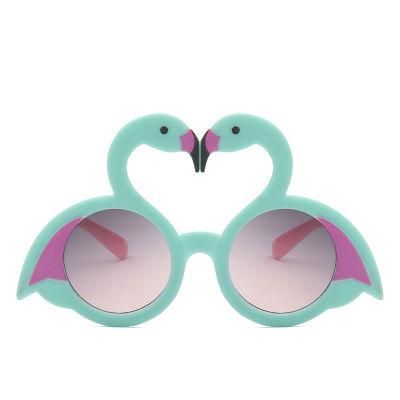 Fashion Design Flamingo Shape Children Party Sunglasses