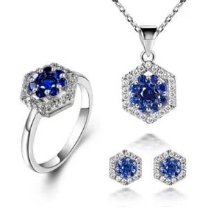 Good Quality Sterling Silver Fashion Ring Earring Pendant Jewelry Set
