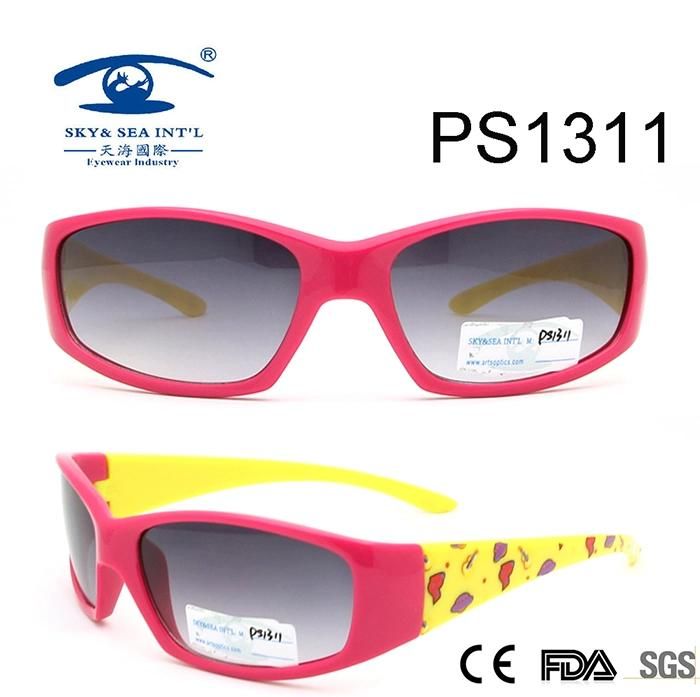 New Arrival Colorful Kid Plastic Sunglasses (PS1311)