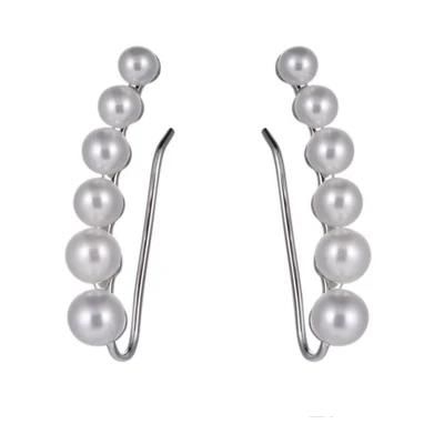 Hot Sale 925 Sterling Silver Pearl Clip Earring