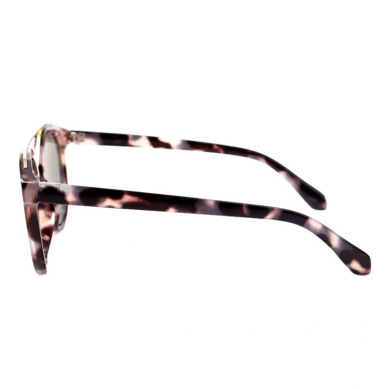 2018 Hot Selling Tortoise Sunglasses with Metal Decoration