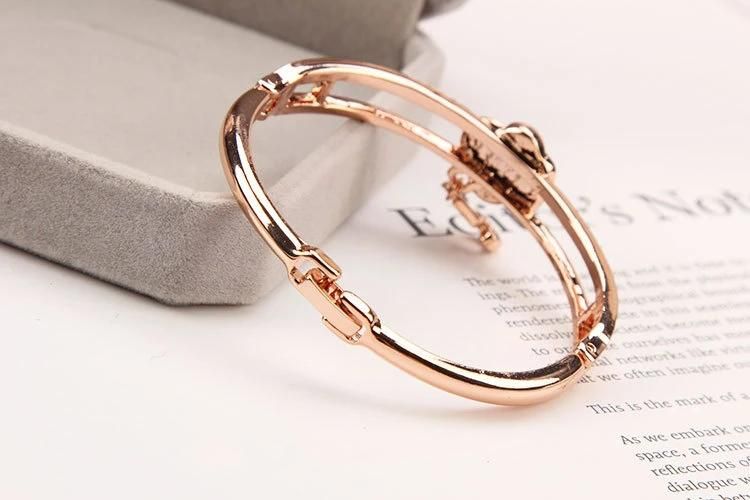 Shine Crystal 5 Letter Bangles Bracelet Fashion Brand Wedding Jewelry