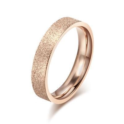 Fashion Shining Sticker Rings Stainless Steel Finger Women Ring in Gold