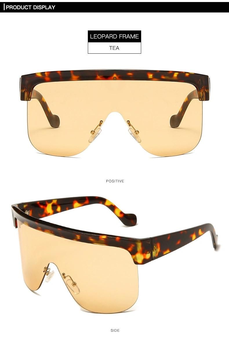Wholesale High Quality Simple Style Fashion Trend One Piece Lens Sunglasses UV400 Oversized Colorful Eyewear