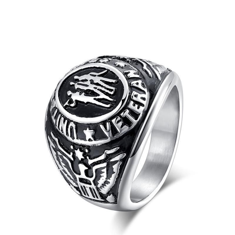 Big Size Exaggerate Black 316L Stainless Steel Ring