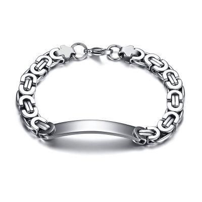 Jewelry Wholesale Titanium Steel Bracelet Stainless Steel Silver Curved Brand Bracelet Personality Lettering