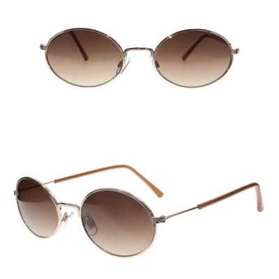 New Flat Round Metal Material Fashion Sunglasses