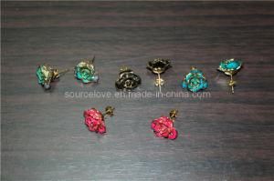 24k Gold Plated Rose Earrings for Wedding Gift (EH081)