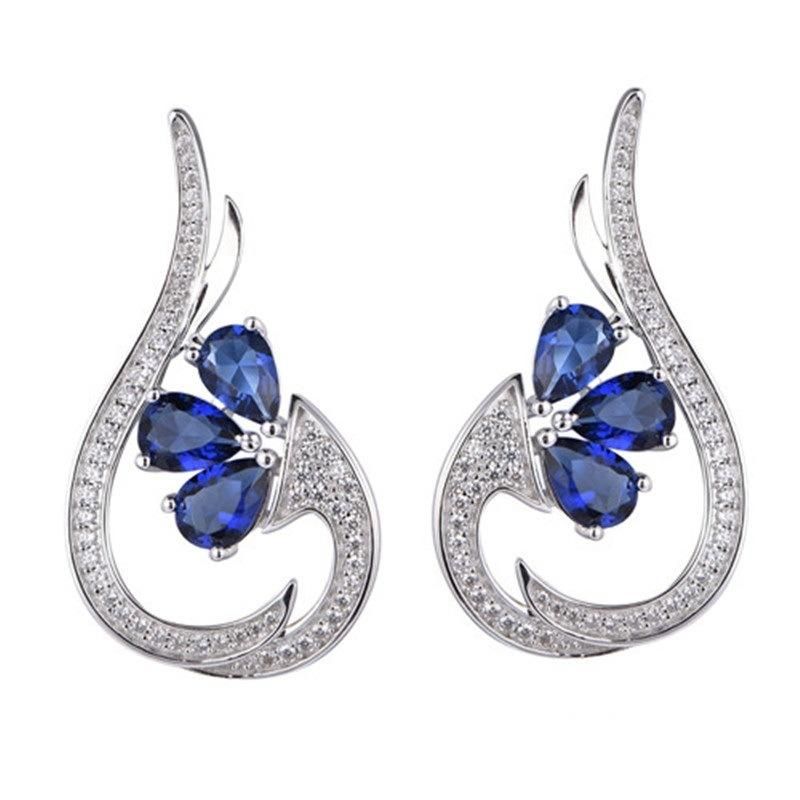 Wholesale 925 Silver Elegant CZ Earrings for Women
