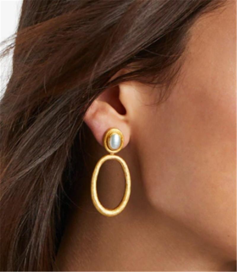 Fashion Jewelry Geometric Custom Statement Oval Hoop Earring for Women Girls Gifts