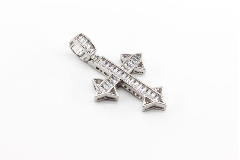 Hip Hop Diamond Jewelry Cross Cuban Chain Pendant for Men