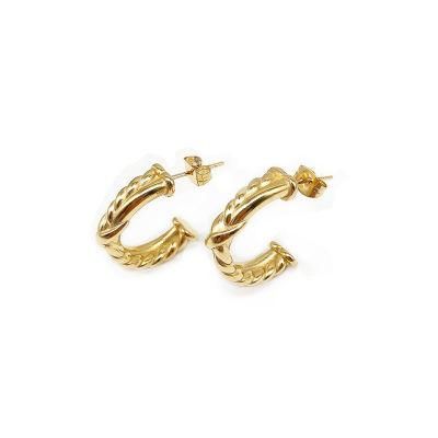 Manufacturer Custom 18K PVD Gold Plated, Water Resistant Gold Jewelry, Brand Earings