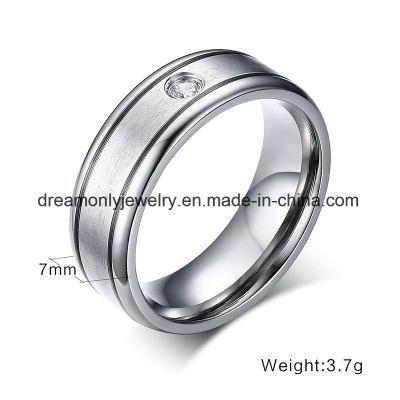 CNC Machine Jewelry Matte Finish Titanium Ring