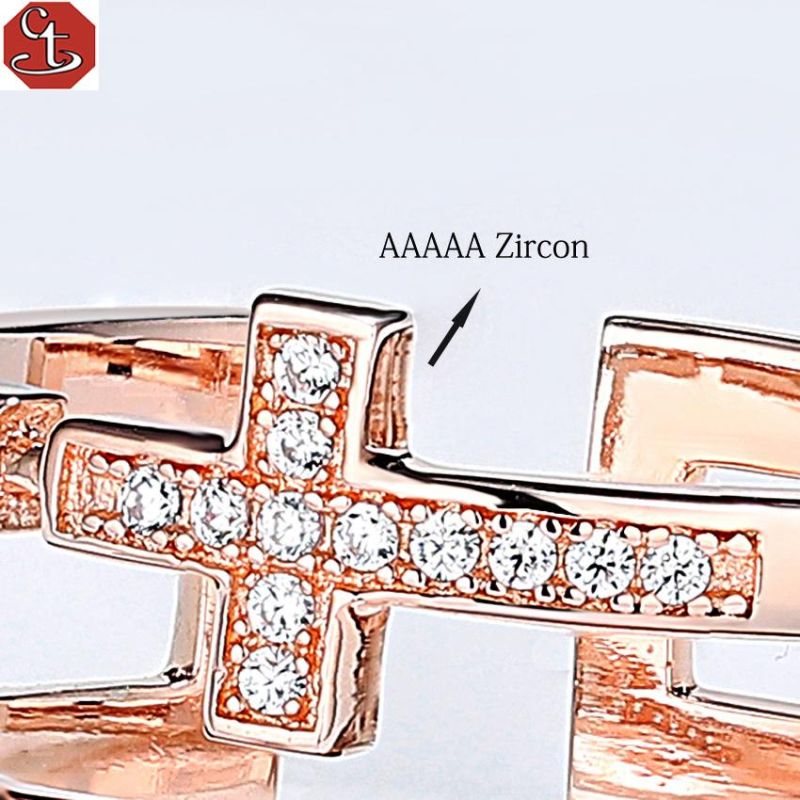 Fashion Man Women Jewelry 925 Sterling Silver Cross Ring