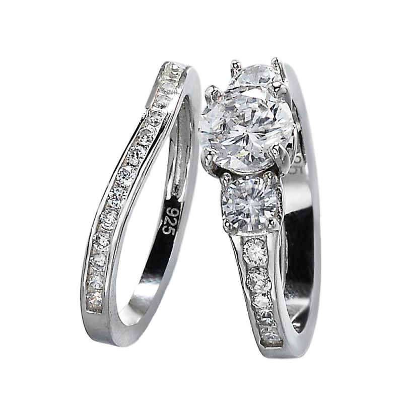 Big Zircon Diamond Round Halo Engagement Rings