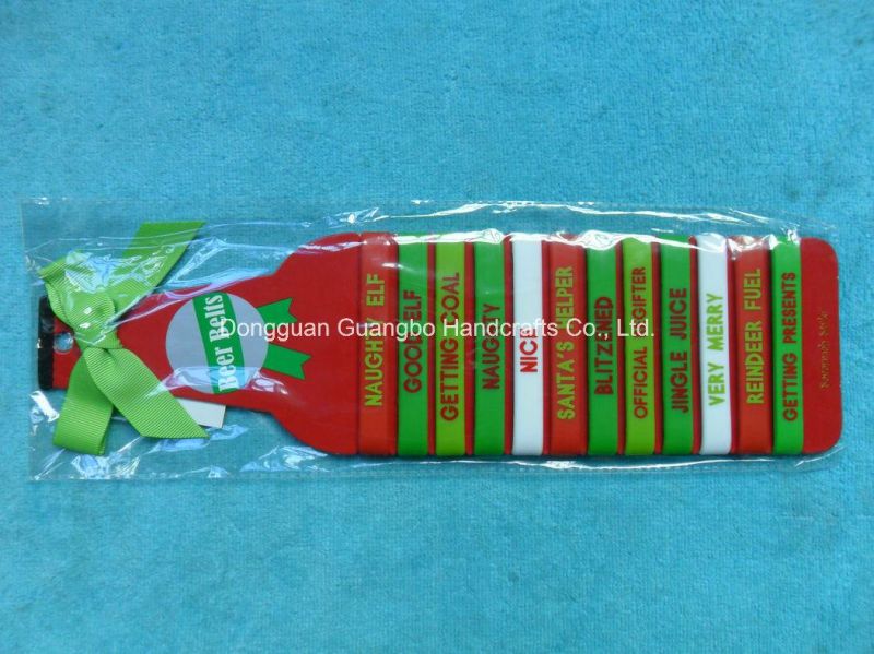 Christmas Hot Design Silicone Beer Belt Bracelets