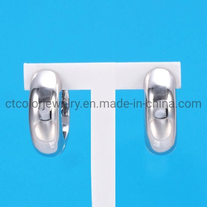 Fashion Accessories Big Circle Hip Hop 925 Sliver Jewelry Earrings