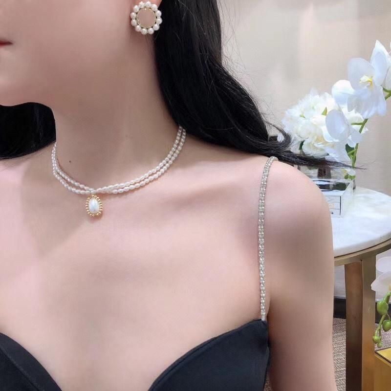 Luxury Designer Decorative Jewelry Fashion Round Pearl Earrings