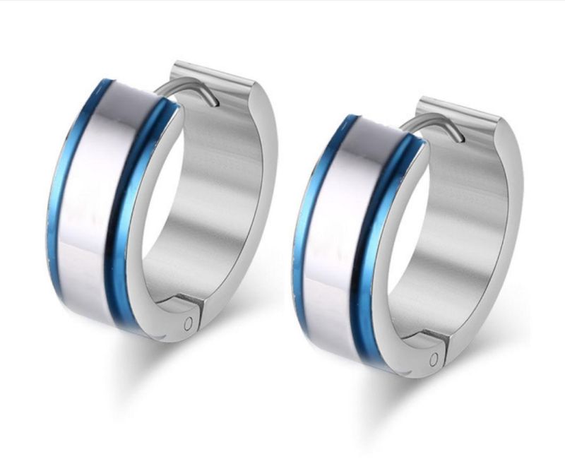 Fashion Jewelry Stainless Steel Earrings Earrings Blue Plating Earrings Wholesale Jewelry Er9222