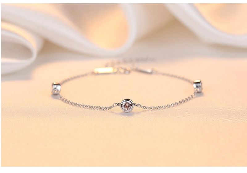 Fashion Jewelry Popular Style Silver Bracelet with Cubic Zircon