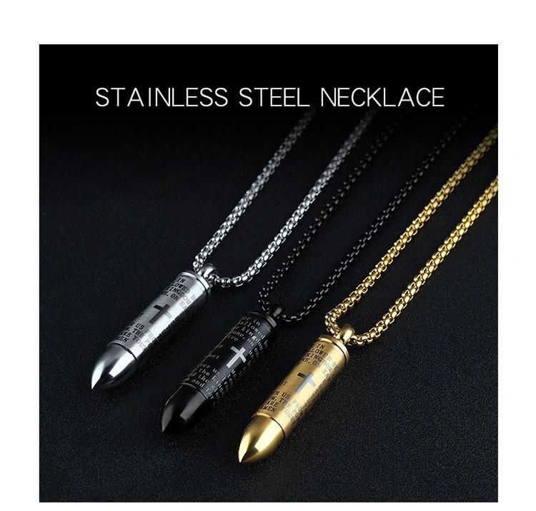 Stainless Steel Jewelry Male Cross Necklace