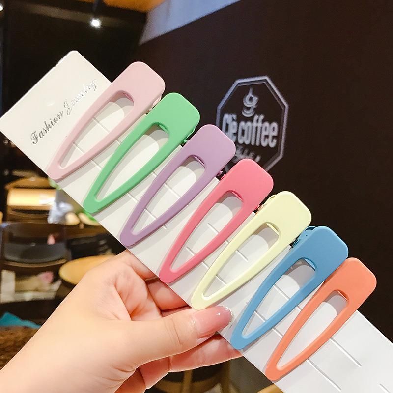 Colorful Hair Clip Simple Cute Side Clips Basic Hair Pin Set