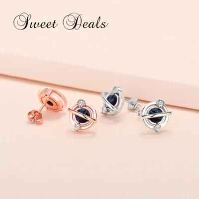 Fashion Fantasy Planet Stud Earrings All-Match Cute Jewelry