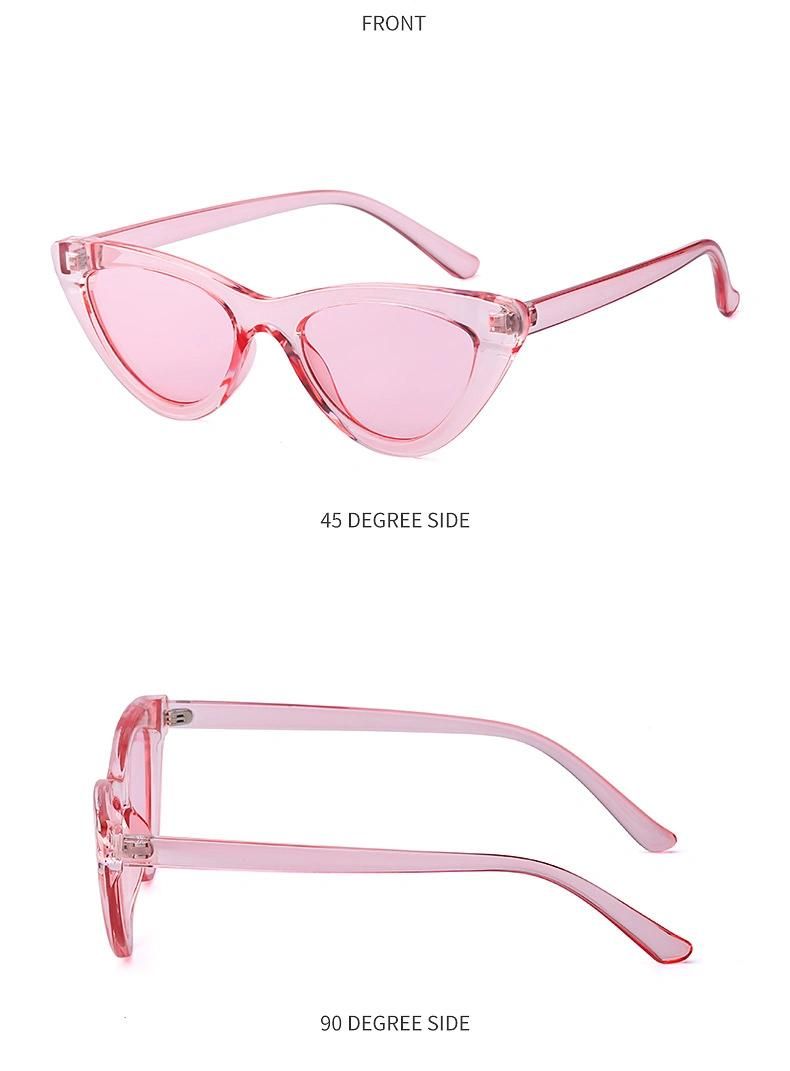 Women Cheap Wholesale High Quality Sun Glasses UV400 Custom Logo Cat Eye Frame Trendy Fashion Sunglasses Wholesale Sunglass