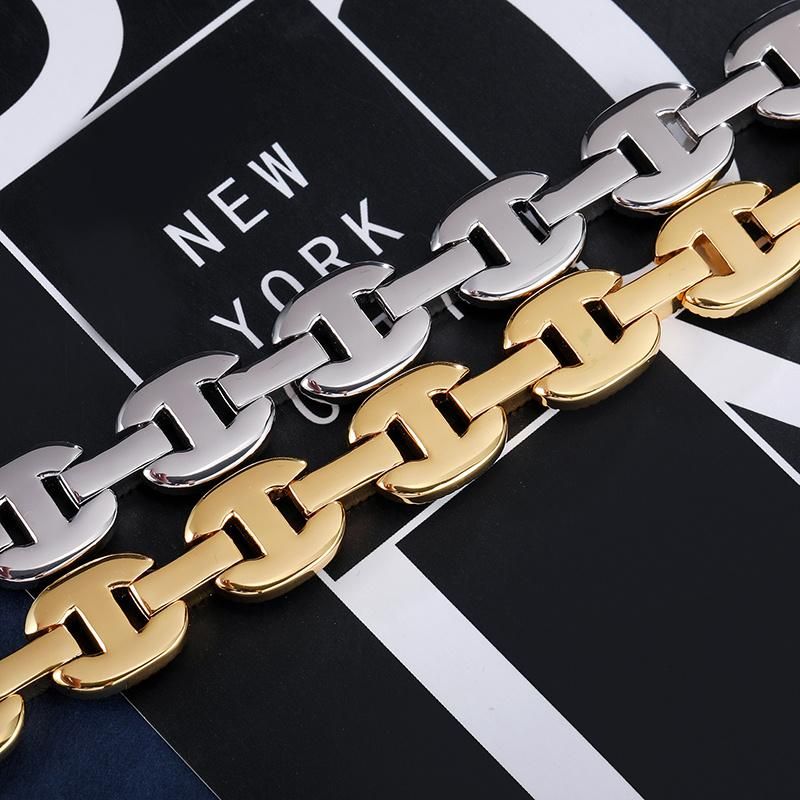 High Polished Copper Snake Bone Necklace for Man