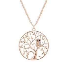 Tree of Life Owl Women Pendant Necklace