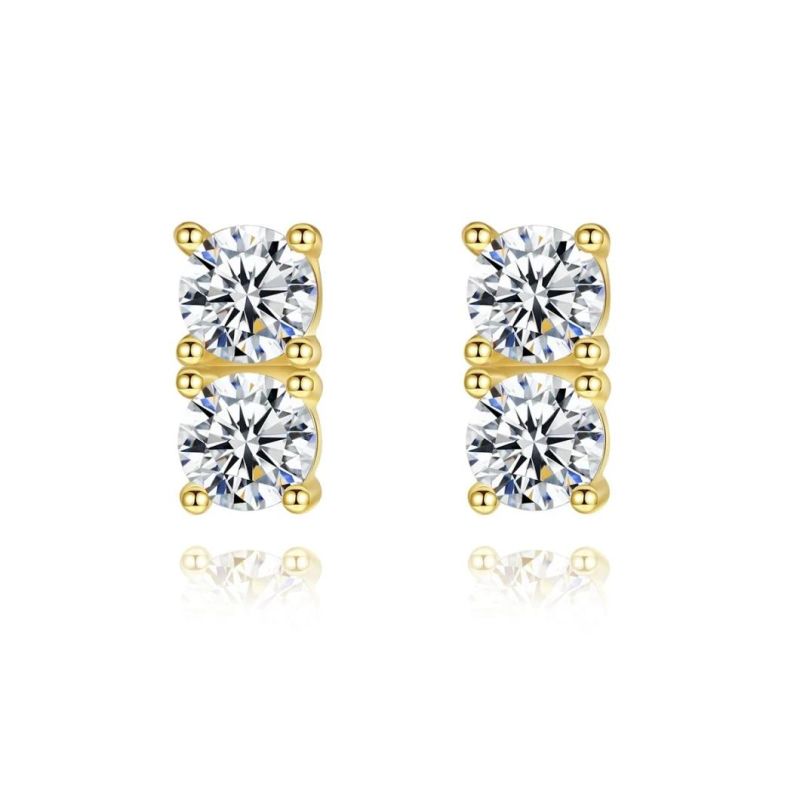 Silver Earrings Shining Star Charm Earring with 5A Zircon
