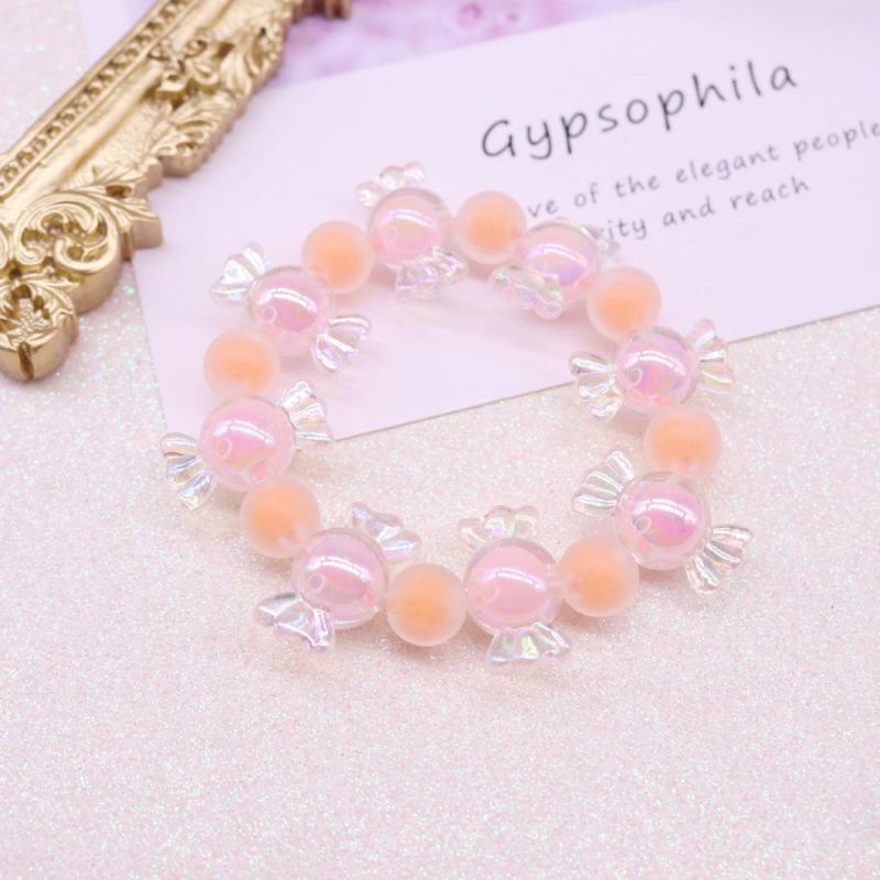 Fashion Jewelry Children′s Bracelet Cute Candy Frosted Beads String Bracelet