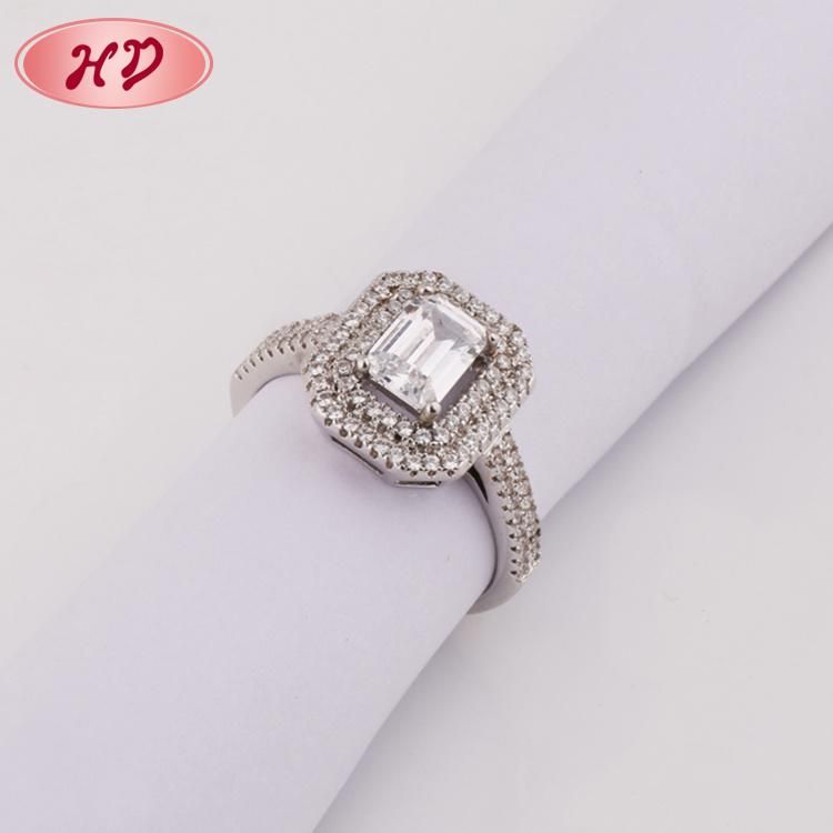 New Fashion Stainless Steel Silver 18K Gold Plated Finger Wedding Rings