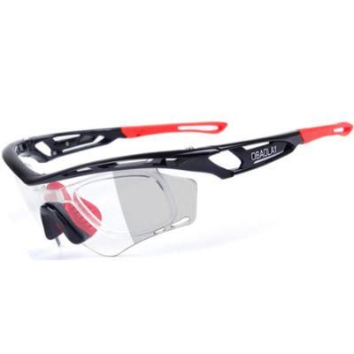 Hot Selling Cycling Bike Sunglasses Fashion Sport Photochromic Glasses PC Frame Eyewear for Women Men