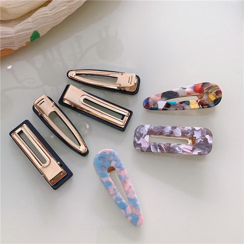 Cute Hair Clip Fancy Acrylic Colorful Hair Pin for Daily Decorate