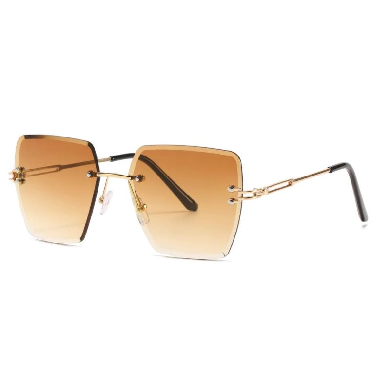 2020 No MOQ Colorful August Frameless Metal Fashion Sunglasses