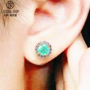 Wholesale Cubic Zirconia and Fusion Stone 925 Silver or Brass Platting Gold Fashion Stud Earring