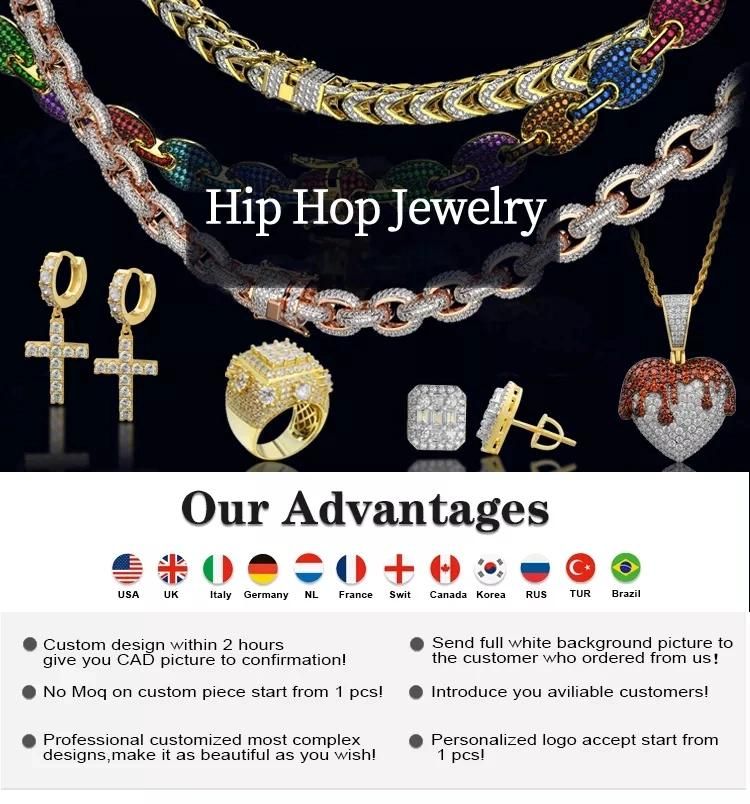 Wholesale Hip Hop Bling Jewelry 2021 Women 18K CZ Muslim Islamic Quran Gold Allah Pendants