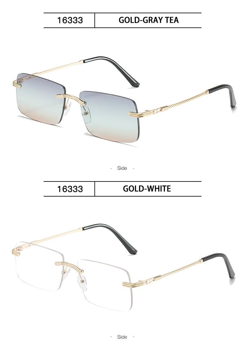 Sunglasses New European and American Personality Square Small Frame Sunglasses for Men and Women Retro Borderless Marine Sunglasses