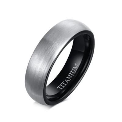 Men&prime; S Index Finger Fashion Jewelry Accessories Black Titanium Ring
