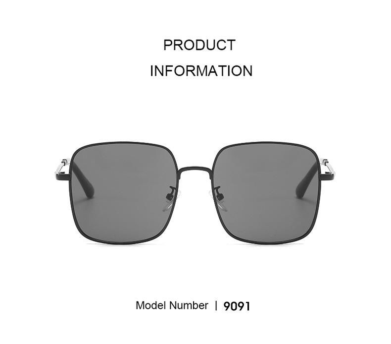 No MOQ Square UV400 Metal Sunglasses