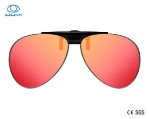 Oversize Polarized Clip on Sunglasses with UV 400 Tac Lens for Man or Woman Fit Over on Optical Frame Model 8009A-R