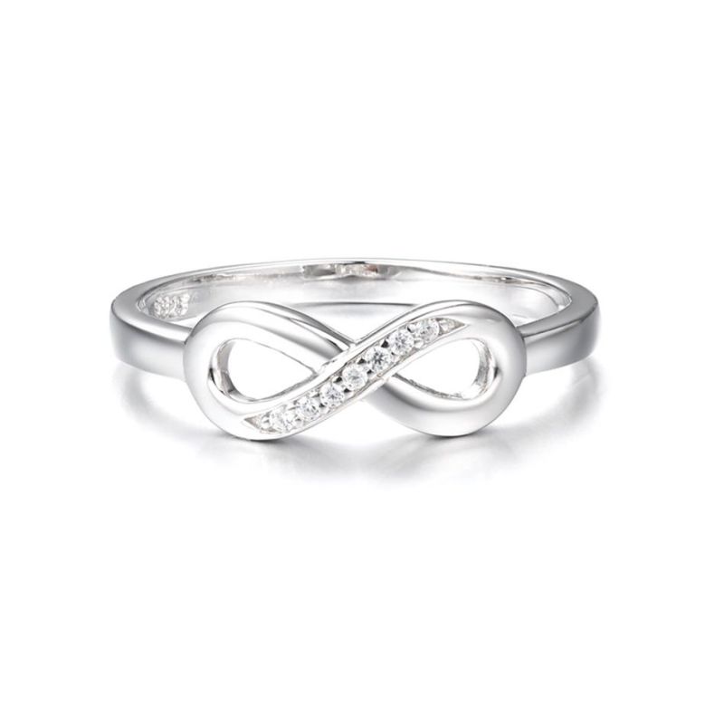 Fashion Jewelry/925 Sterling Silver Rings/Infinity Love/Wedding Ring with Zircon/Wholesale Jewelry for Women/Gift