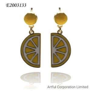 Fashion Jewelry Silver Earring Brass Earring in Enamel