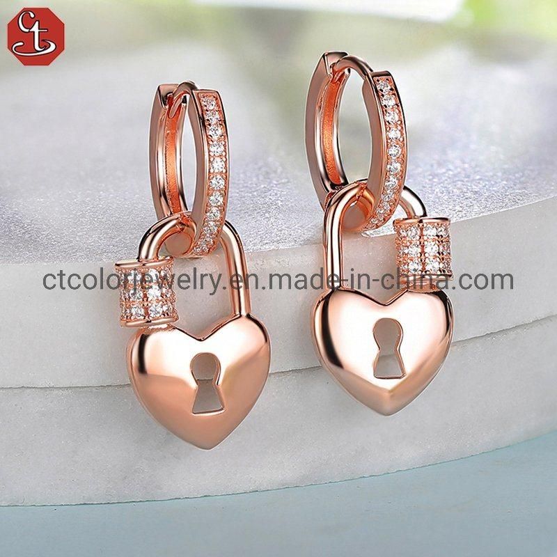 Fashion Jewelry 925 Sterling Silver White Cubic Zircon Earrings Wholesale Silver jewellery
