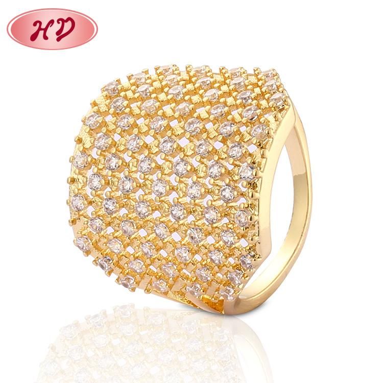 Fashion Women 18K Gold Plated Stainless Steel Silver Engagement Wedding Finger Rings Jewelry Design
