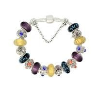 Silver Charm Bead Bracelet CC31