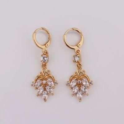 Fashion Jewelry 2020 Big Gold Multi Color Stone Drop Earrings