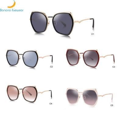 Ready to Ship Fashionable Women Tr90 Metal Polarized Sunglasses