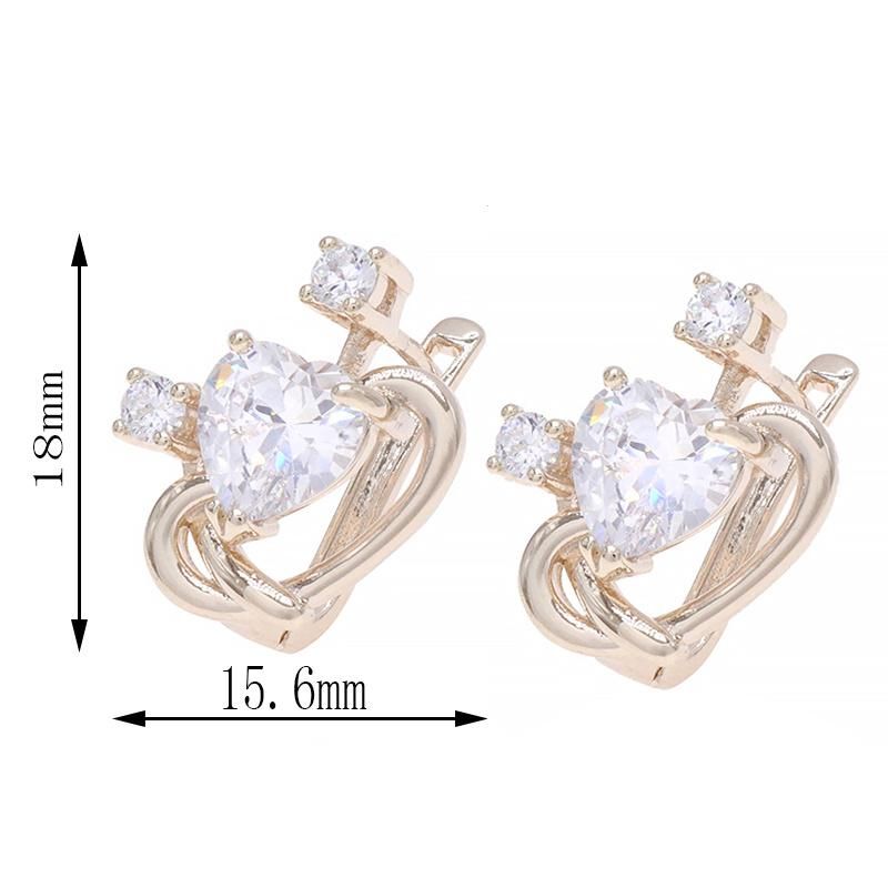 Wholesale Cubic Zirconia 18K Gold Plated Women′s Earrings